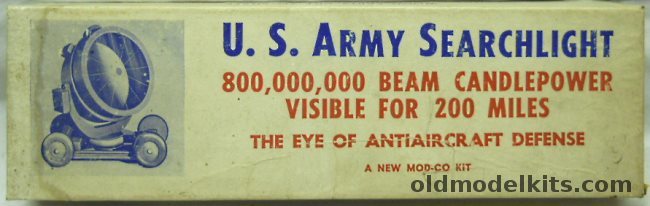 Mod-Ac 1/24 US Army Searchlight - 800,000,000 Candle Power For Anti-Aircraft Defense, 944 plastic model kit